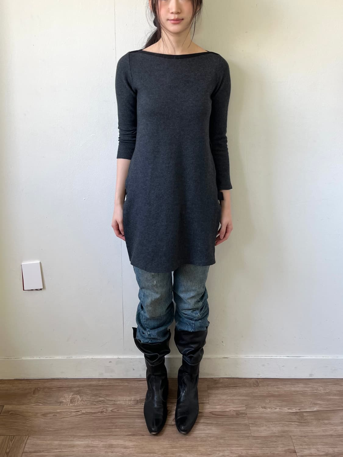 LANVIN 트임 울 원피스 상품이미지9