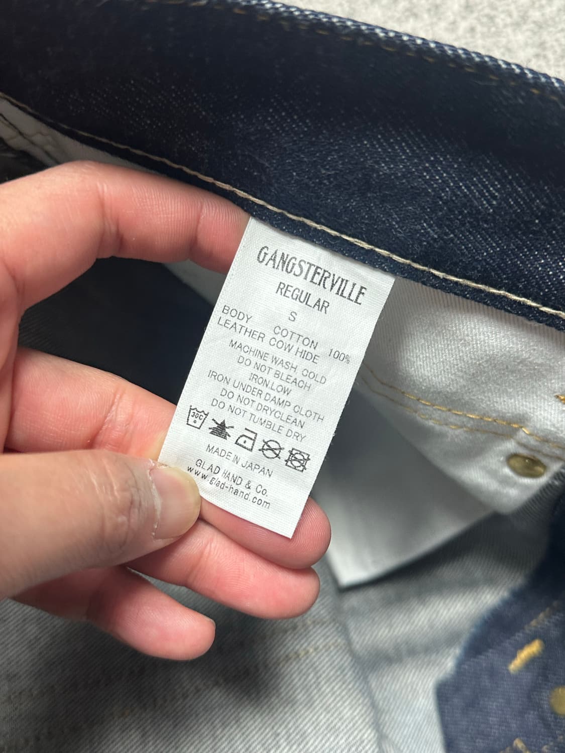 [S] 갱스터빌 떠그 아이언 크로스 데님팬츠 상품이미지4
