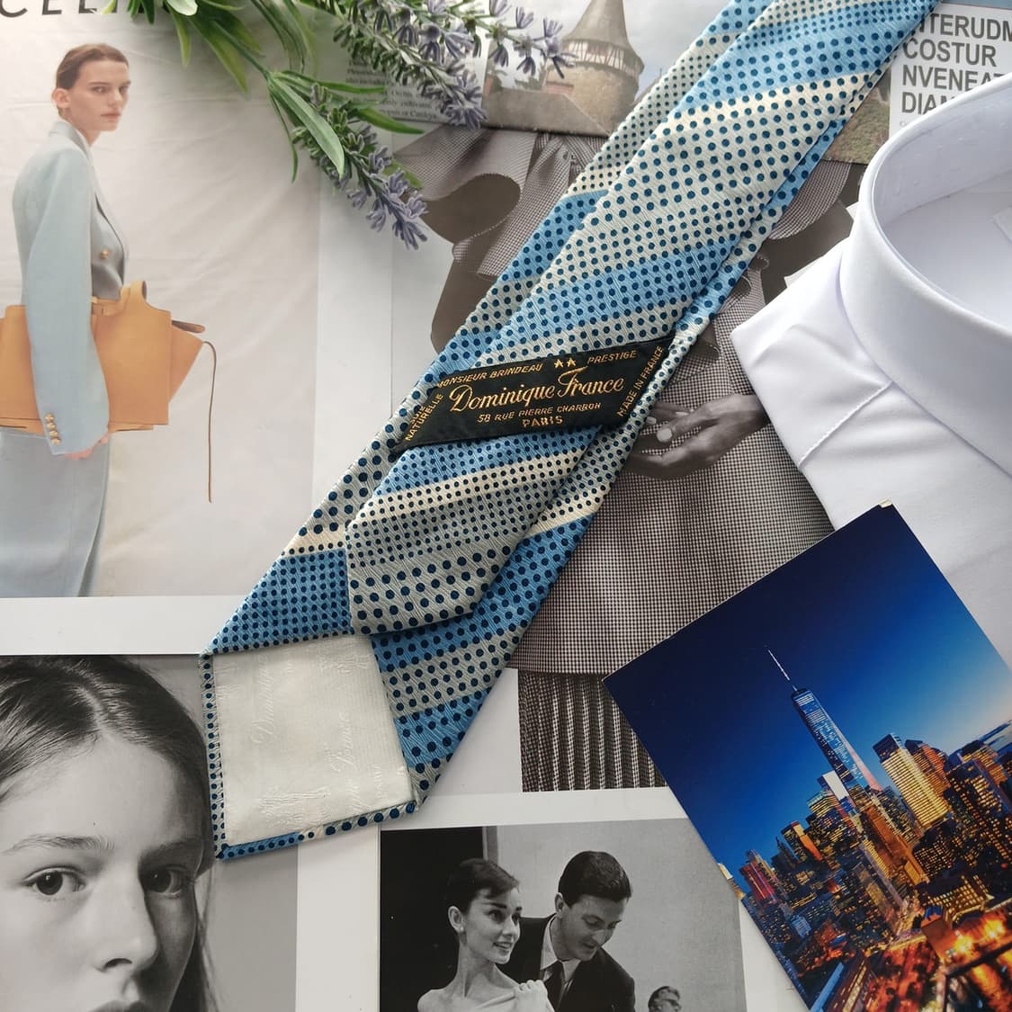 도미니크 프랑스 실크 블루 넥타이 8.2cm B등급  A18738
 상품이미지4