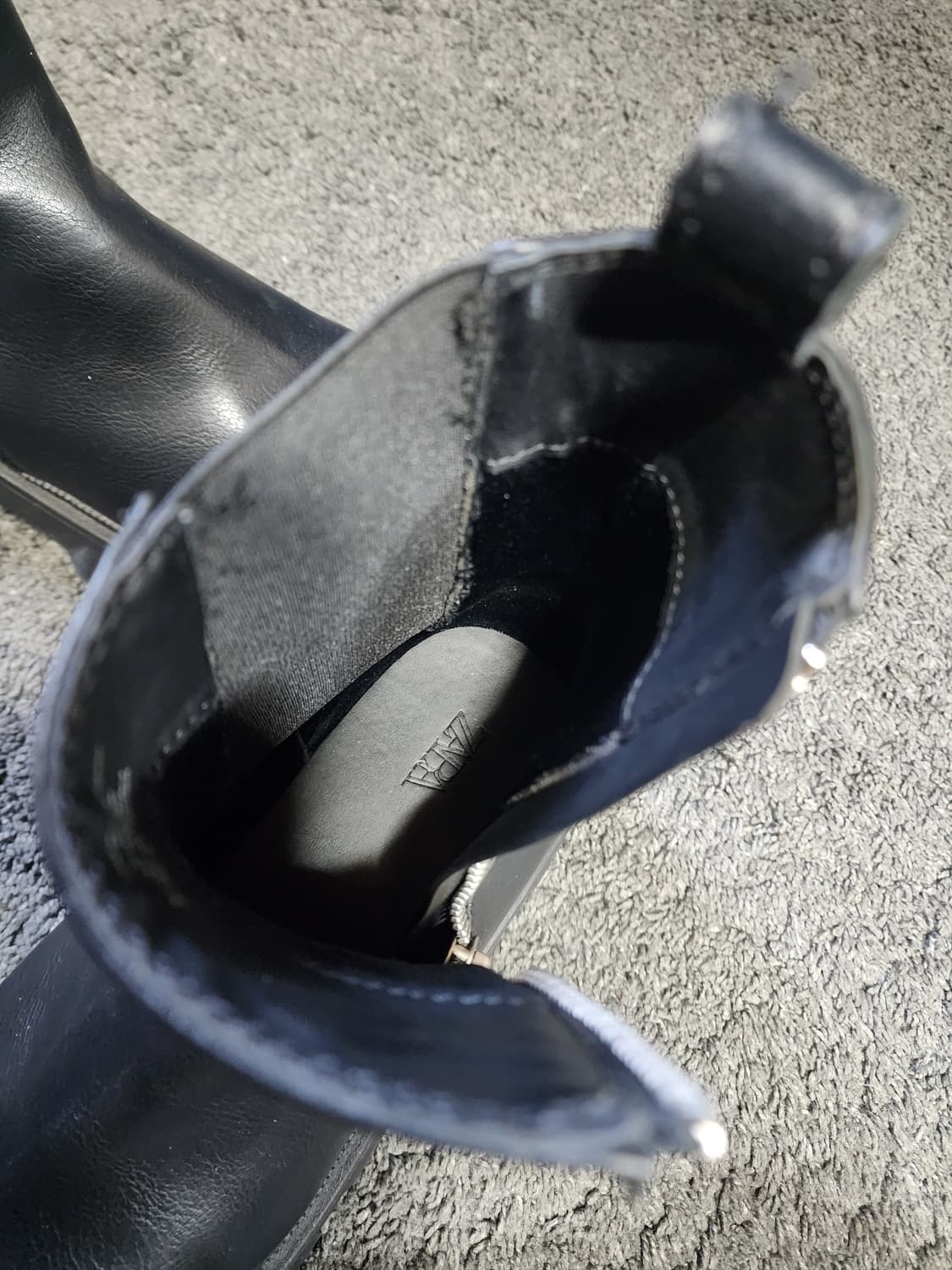 자라 블랙 첼시 부츠 275사이즈 상품이미지5