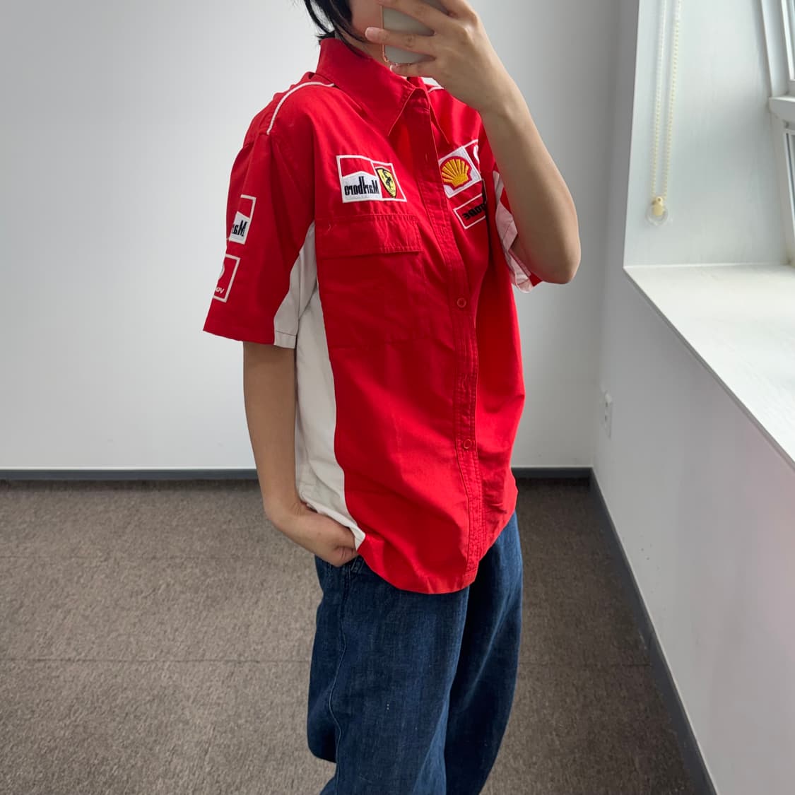 Ferrari 페라리 Marlboro 레드 레이싱 반팔 카라티  상품이미지2