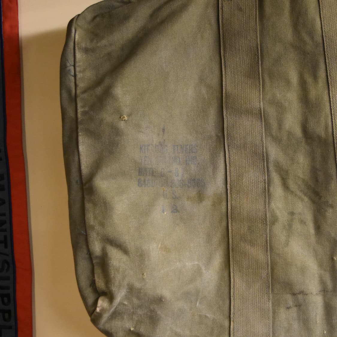 미군 오리지널 조종사 캔버스 키트백 S156 상품이미지2