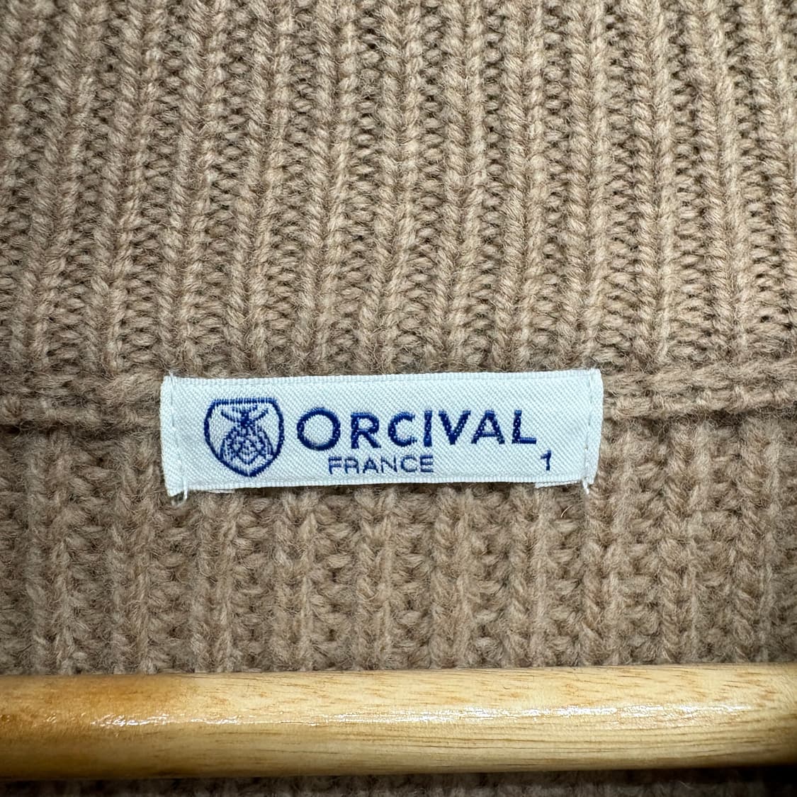 오르치발 브라운 꽈배기 하프넥 니트 여성 M 상품이미지5