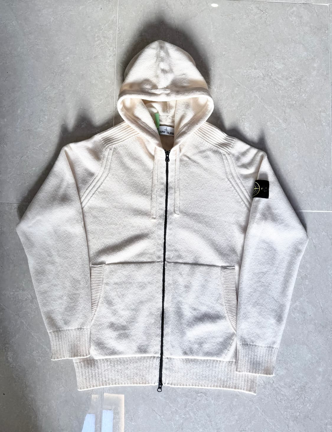 [정품] 스톤아일랜드 니트 집업 후디 (아이보리) 상품이미지1