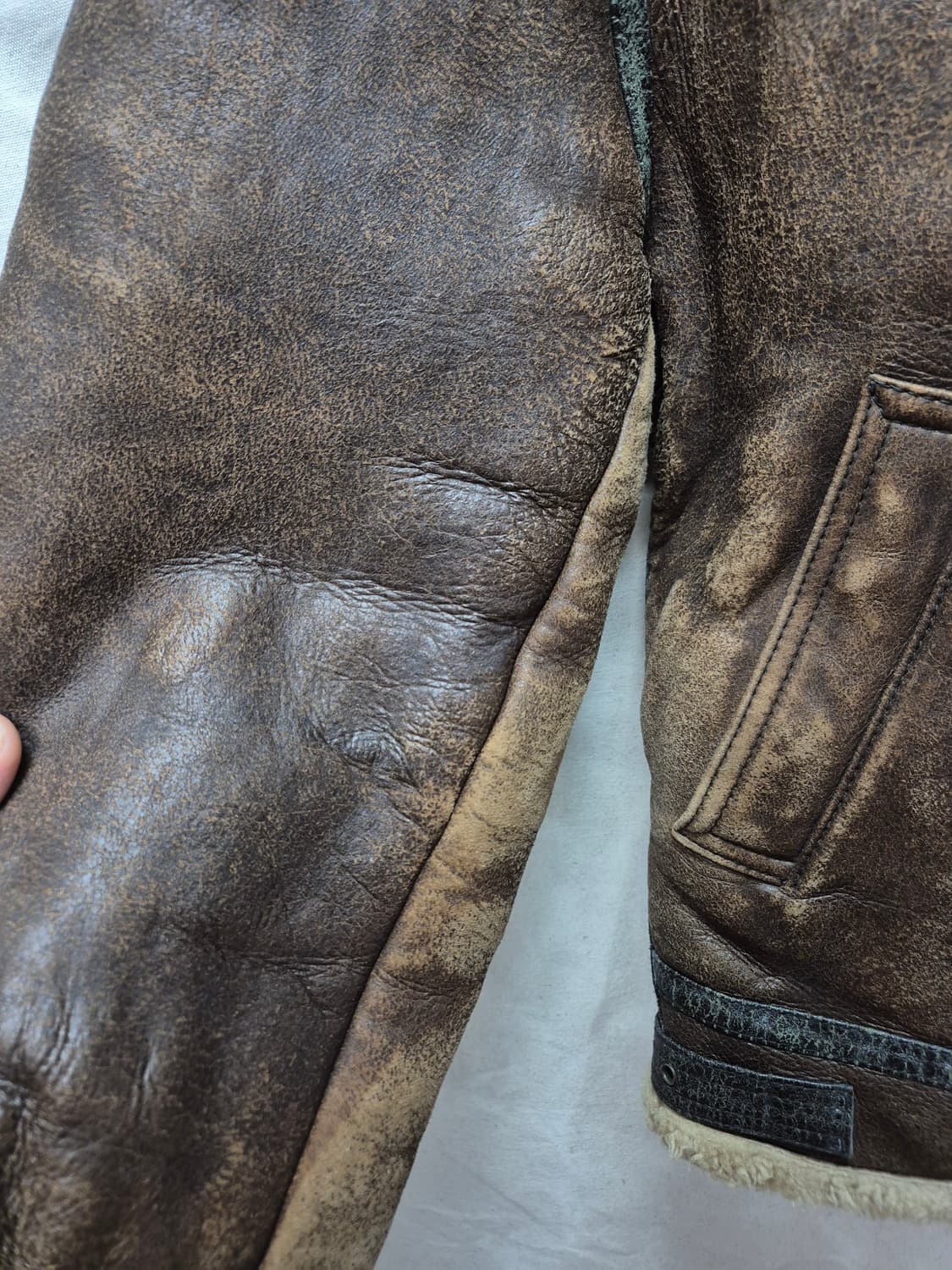 B-3 양가죽 쉽스킨 무스탕 상품이미지3