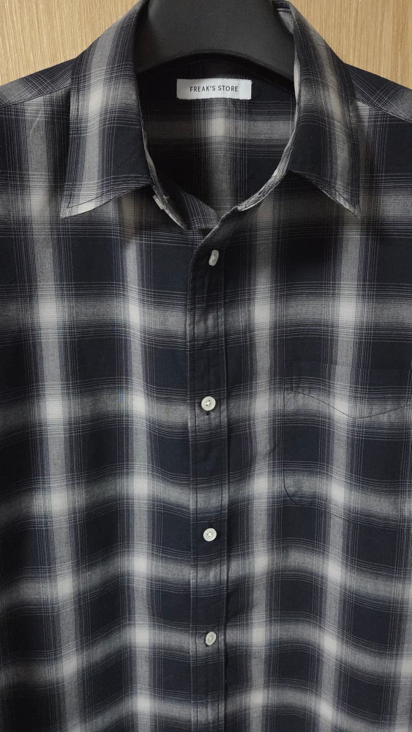 (착샷) 프릭스스토어 체크 셔츠 옴브레 상품이미지3