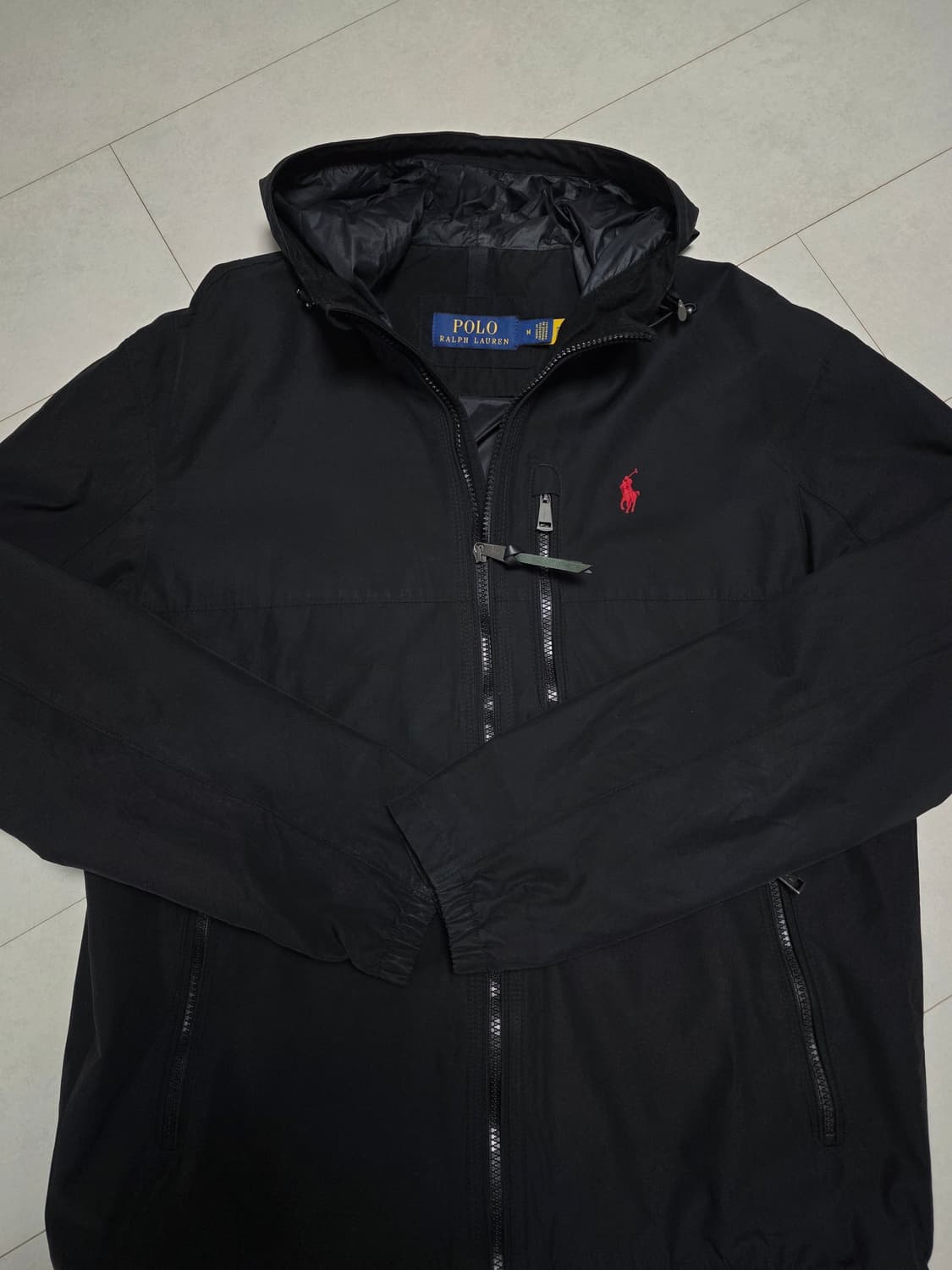 새상품급 폴로 랄프로렌 블랙 M 바람막이.윈드브레이커 상품이미지3