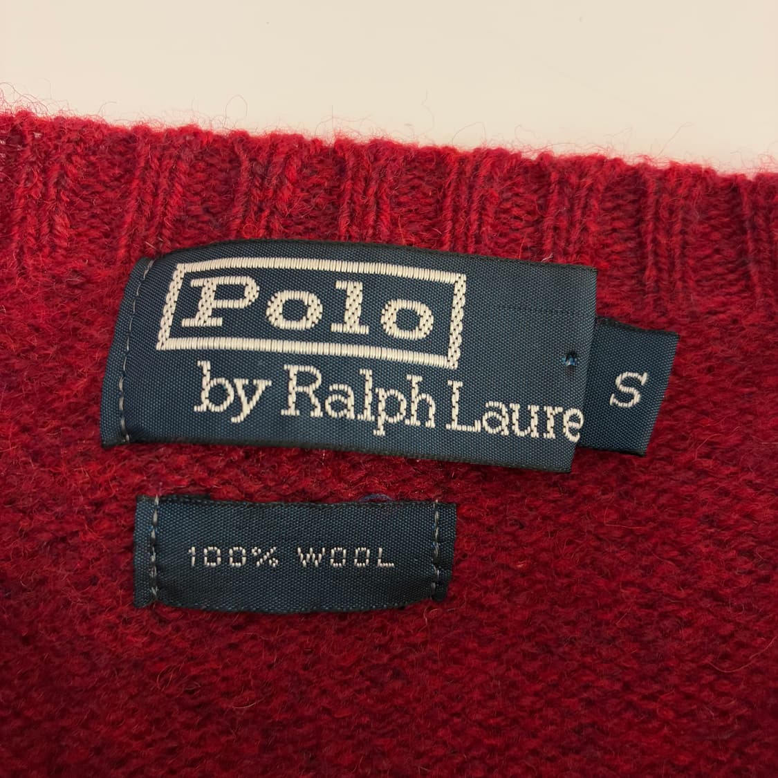 Polo  폴로 랄프로렌 자수 레드 울 니트 상품이미지5