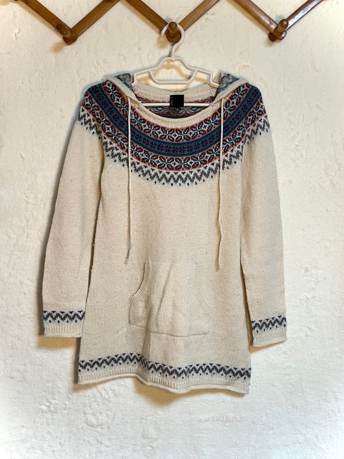 빈티지 모리걸 니트 후드 원피스  상품이미지1