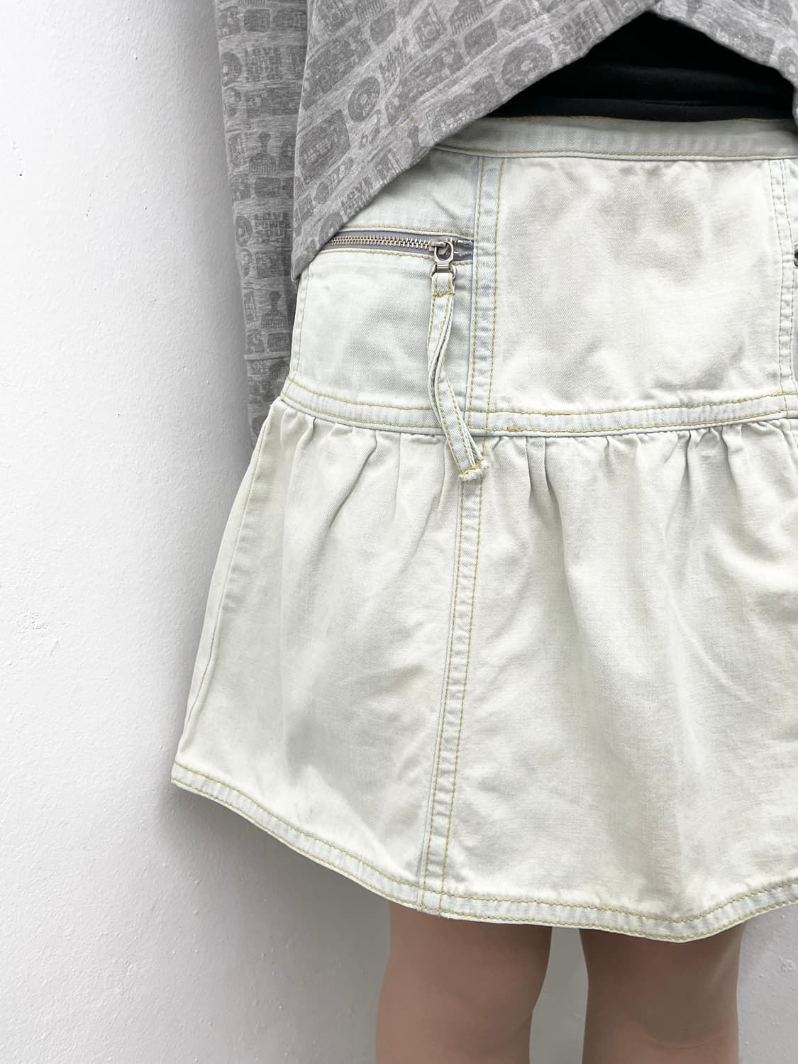 연청 핀턱 프릴 스커트 상품이미지2