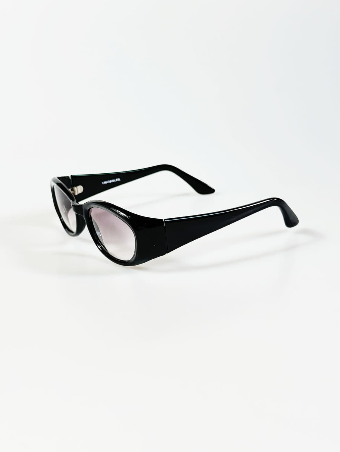 90s UNOSOLEIL 블랙 볼드 오벌 빈티지 선글라스 상품이미지3