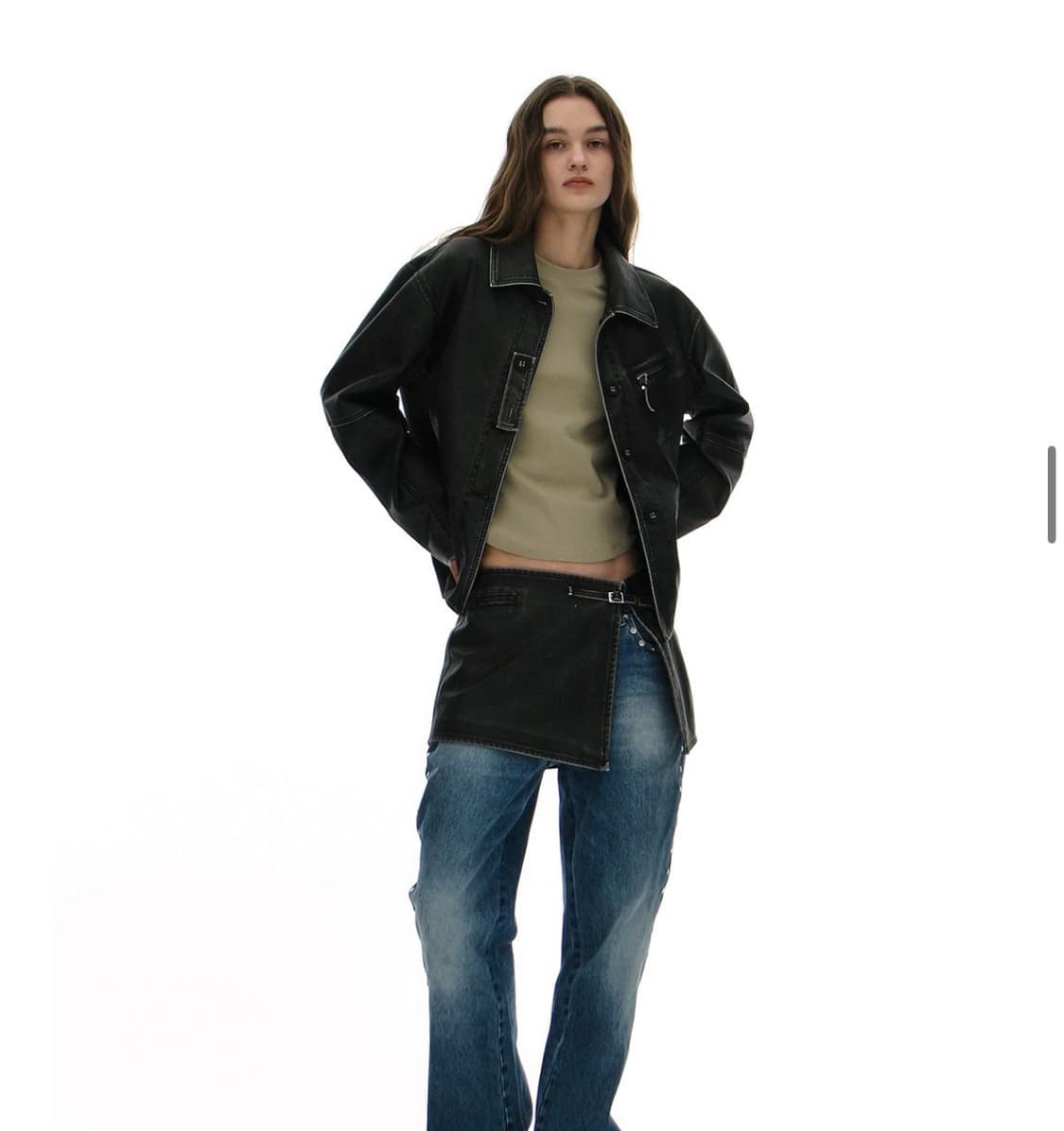 파르티멘토 워시 레더자켓 상품이미지4