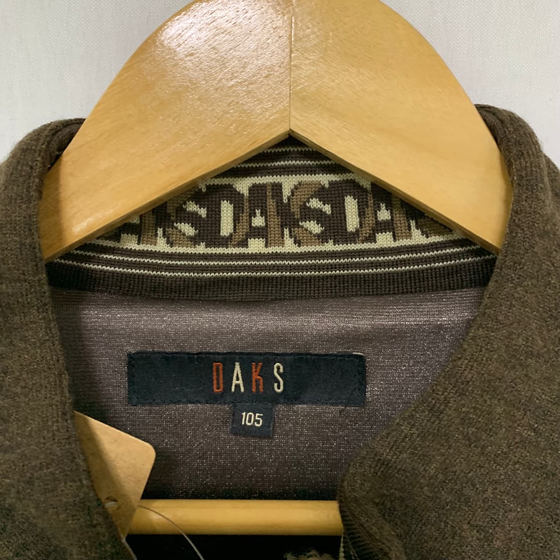 닥스 빈티지 배색 니트 플리스st 집업 브라운 남성 105 상품이미지5