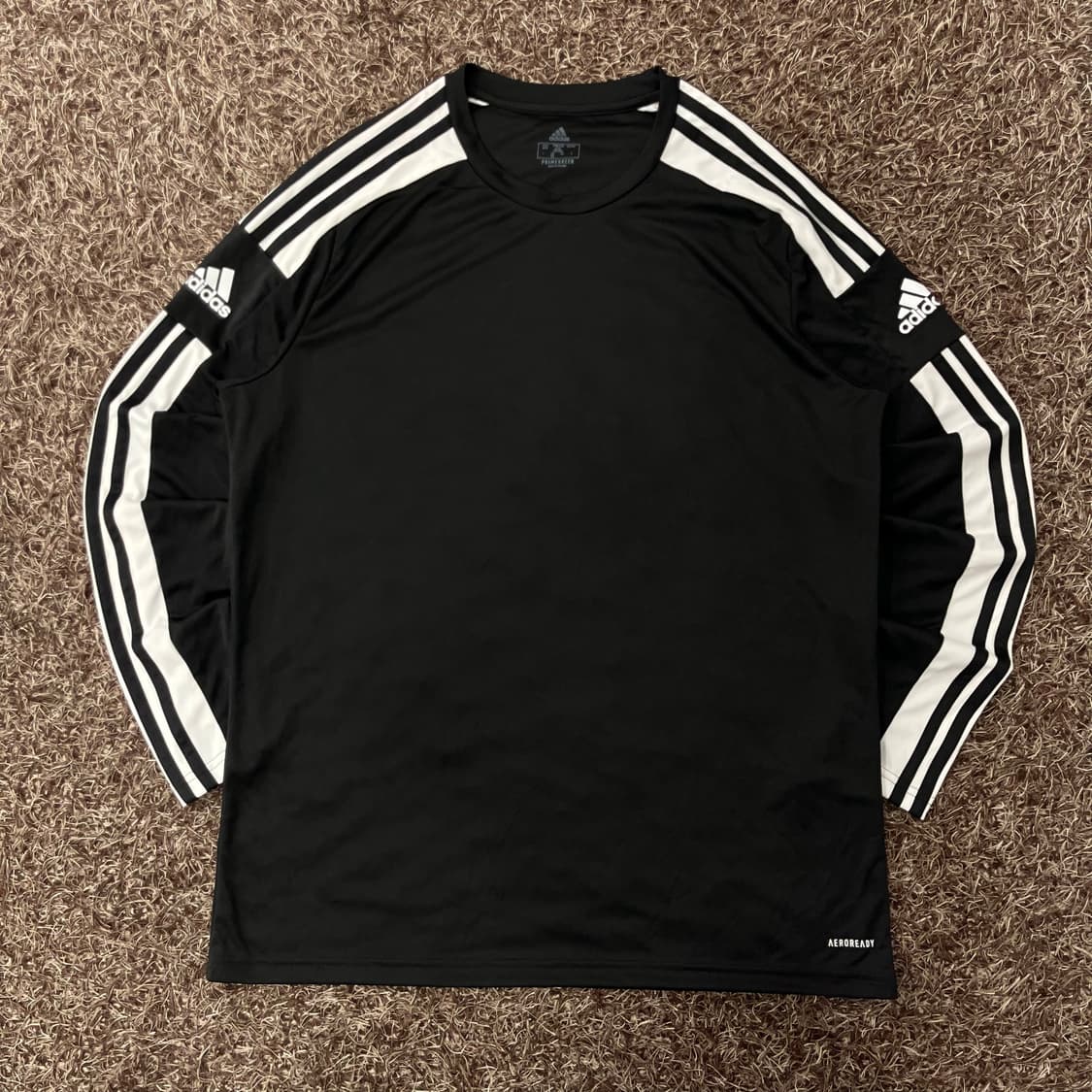 3XL 아디다스 삼선 기능성 긴팔 티셔츠 상품이미지1