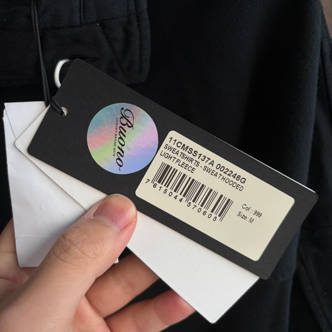 새상품(M)씨피컴퍼니 CP컴퍼니 렌즈 와펜 스탠드 후드티셔츠 블랙 상품이미지3