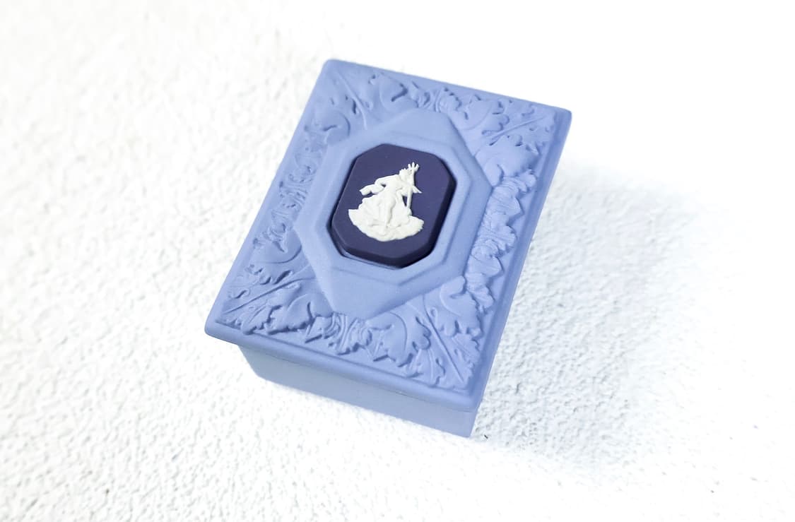 [영국앤틱]웨지우드 제스퍼웨어 레어컬러 정사각 트링켓박스 보석함(상자o) 상품이미지2