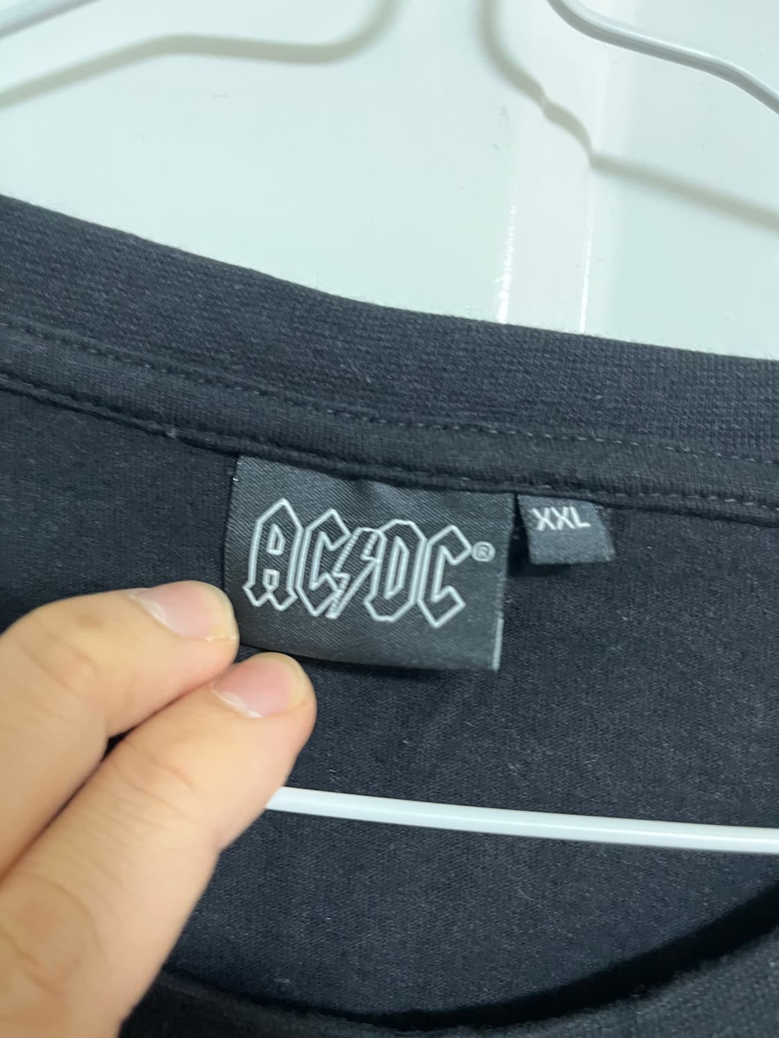 XXL ACDC Back in Black 블랙 반팔 티셔츠 공식 상품이미지2
