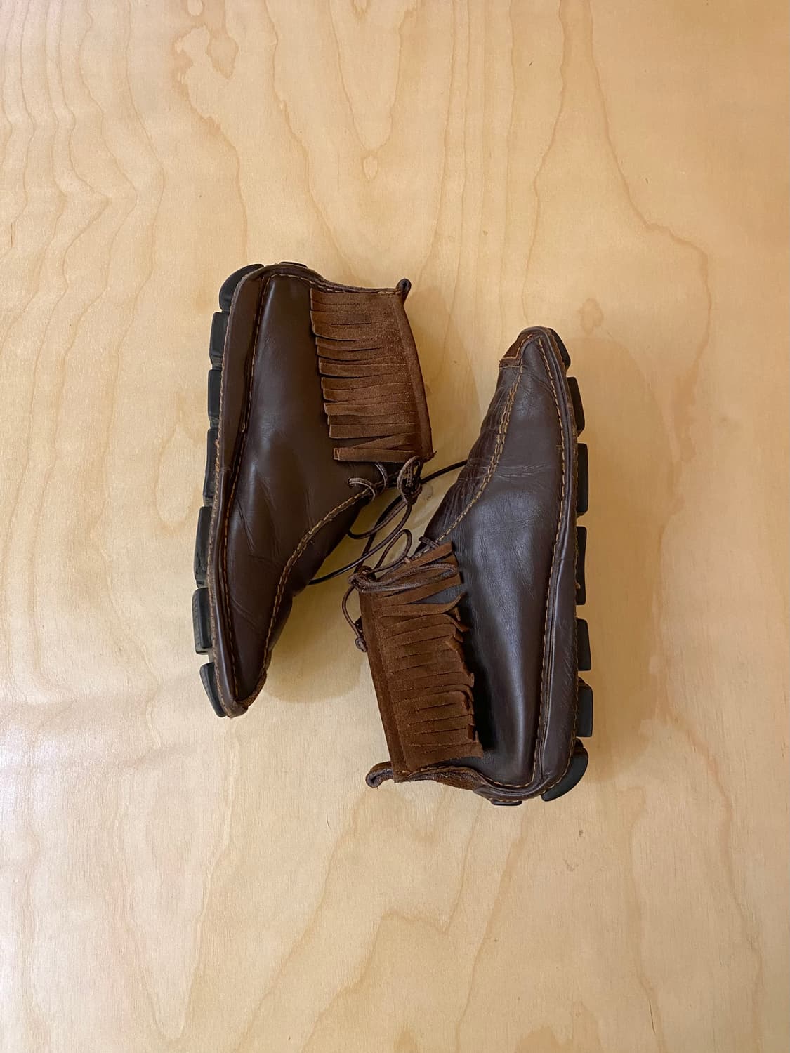 VTG leather fringe chukka boots 상품이미지4