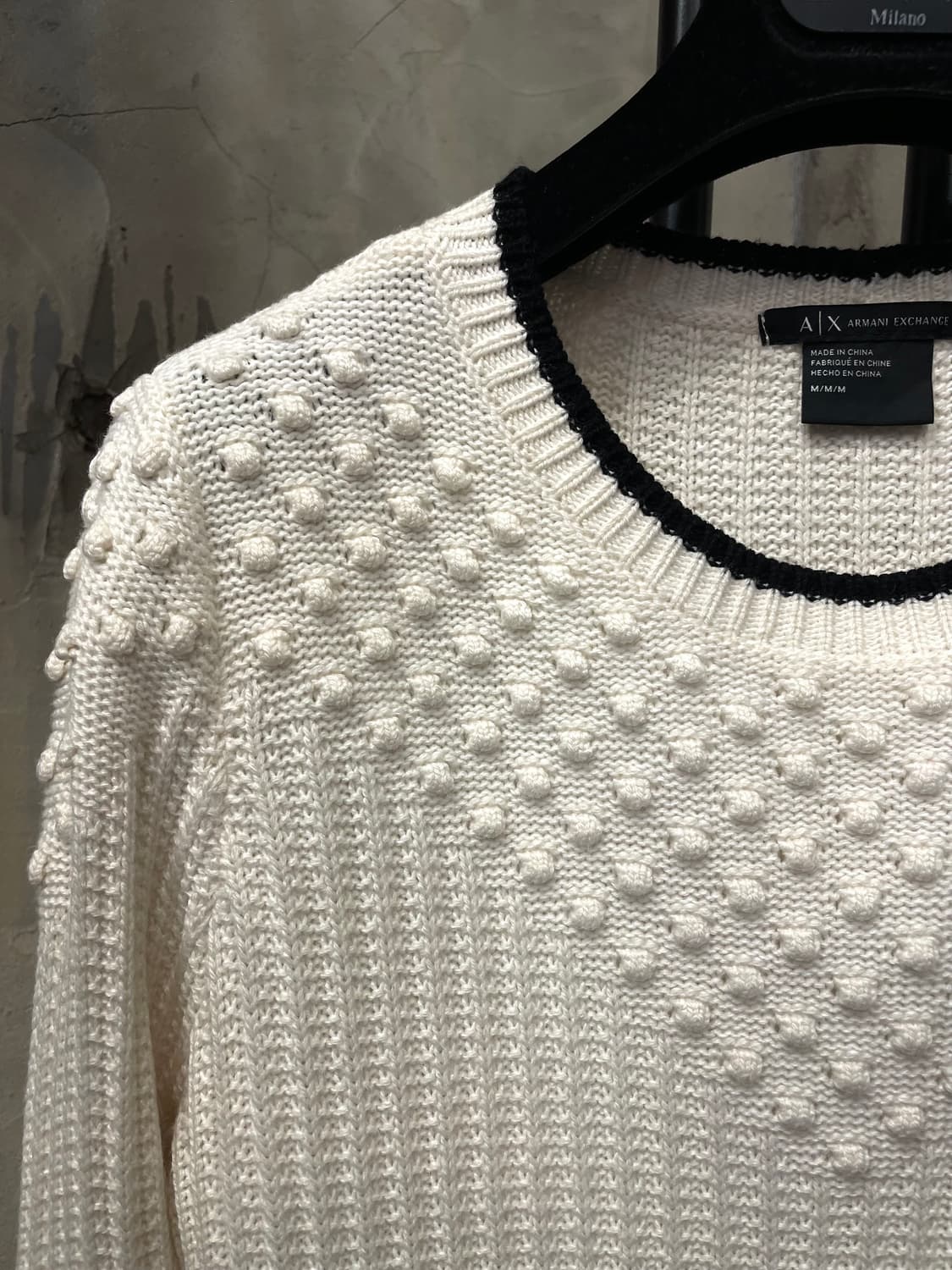 아르마니 익스체인지 아이보리 니트 55~66 상품이미지2