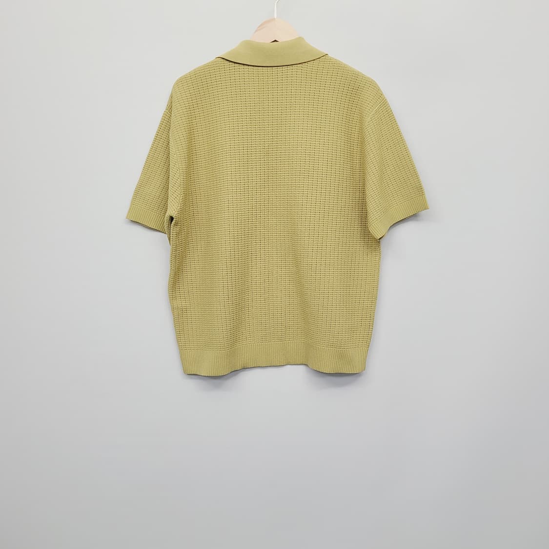 [DRAW FIT] 스카시 카라 반팔 니트 - 올리브 그린 상품이미지5