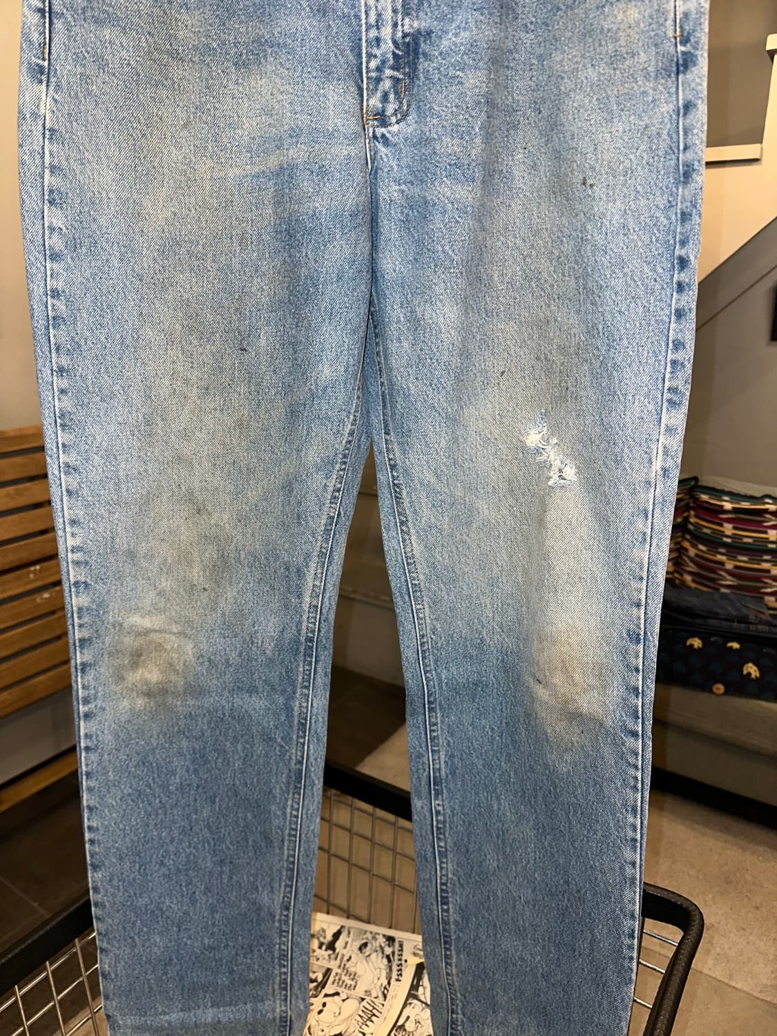 00’s Carhartt cracked washed denim pants 상품이미지7