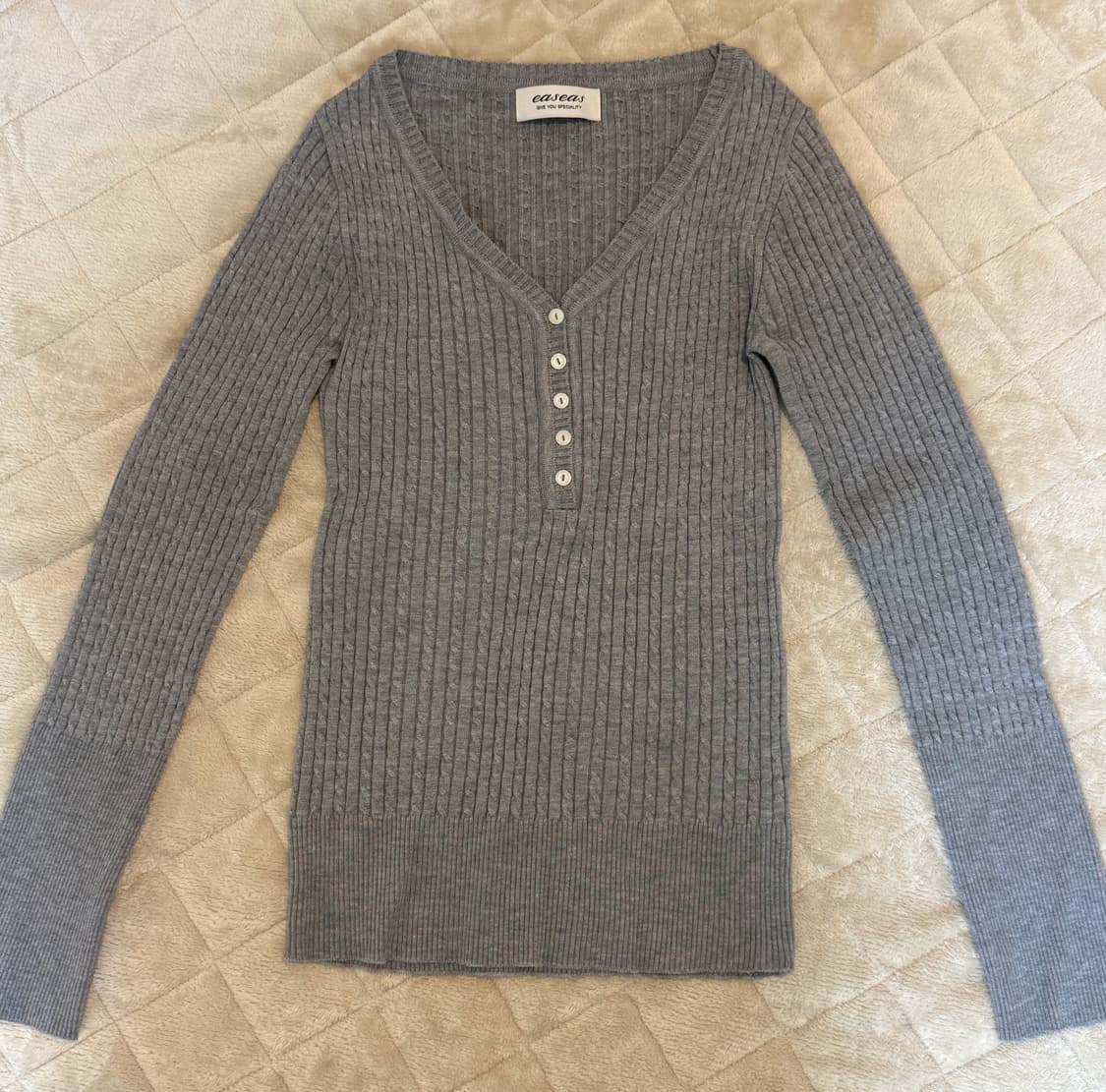 Honey Button Rib Knit 새상품 상품이미지6