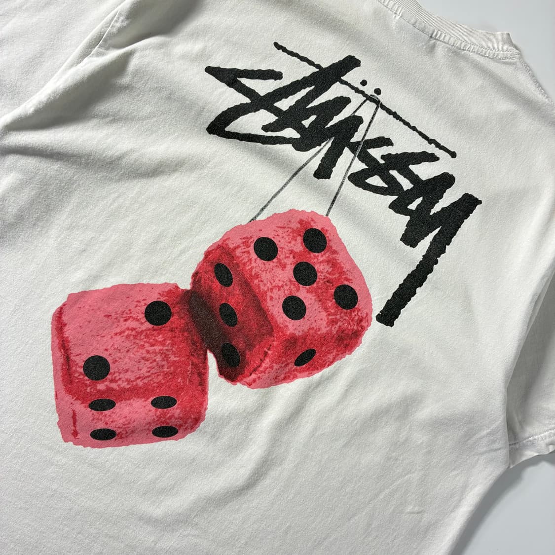 Stussy  스투시 퍼지 다이스 화이트 반팔 티셔츠  상품이미지5