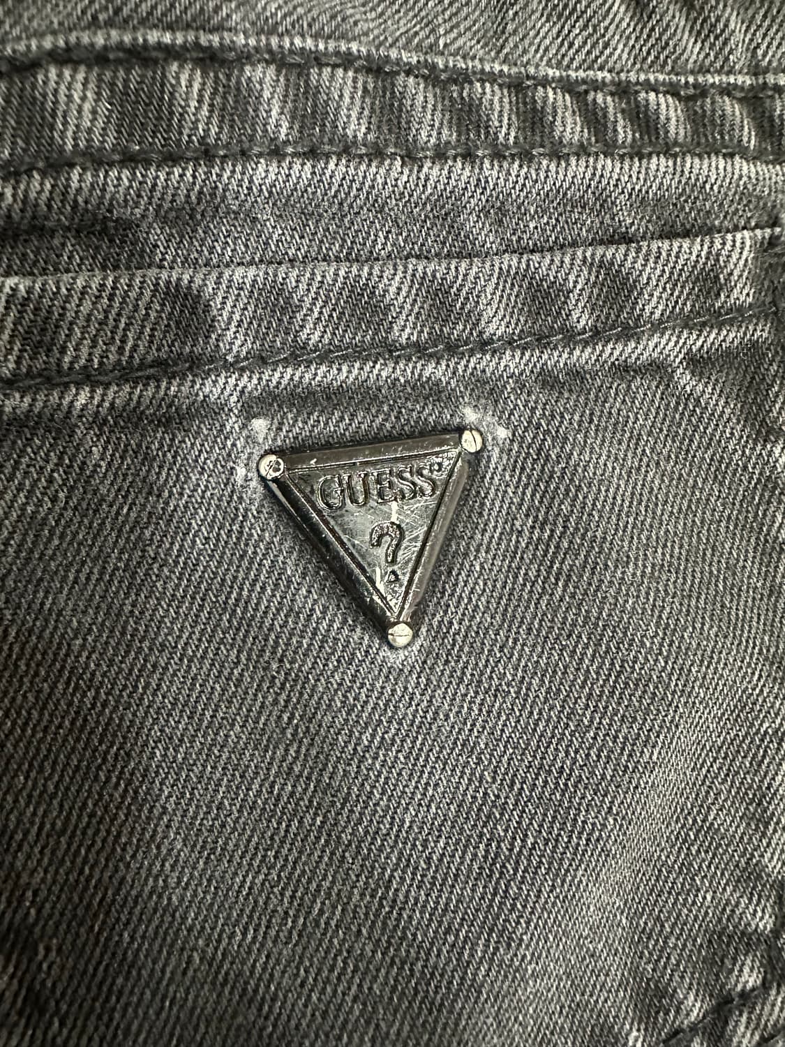 GUESS 여성 블랙 데님 팬츠 28 올드스쿨 빈티지 상품이미지9