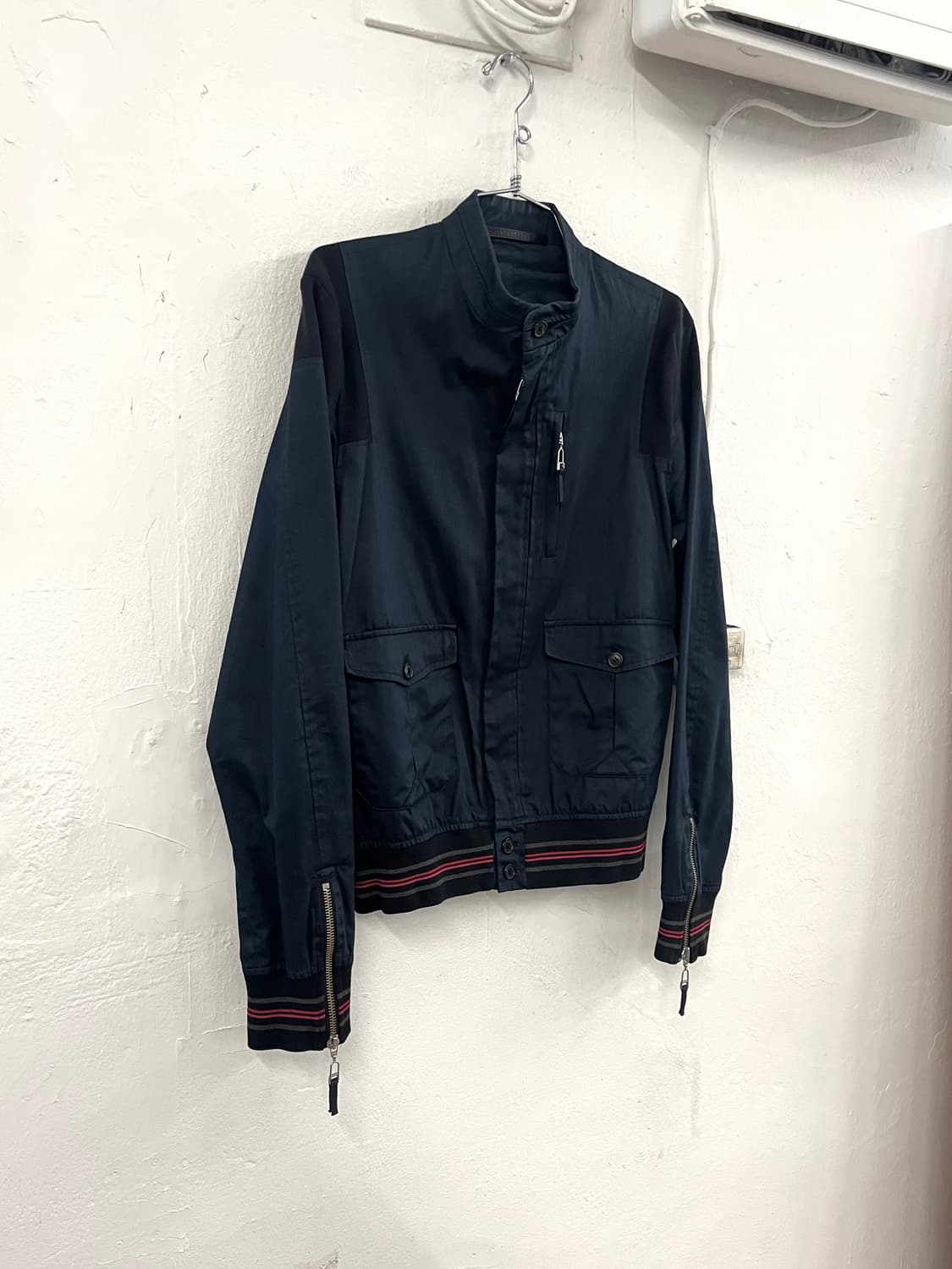 크리스 반 아쉐 2007 멀티 지퍼 코튼 블루종 자켓 상품이미지2