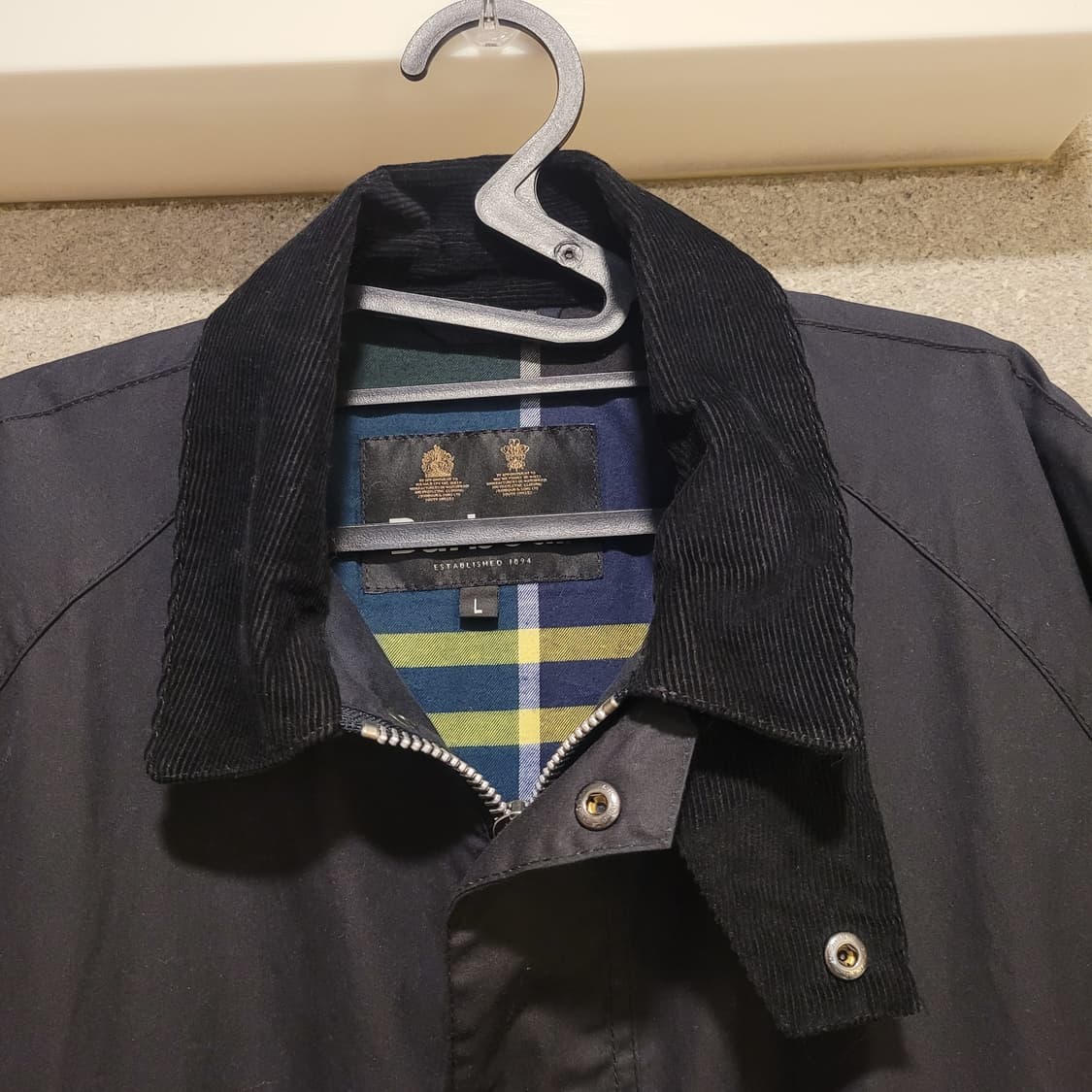 바버 크레스티드 애쉬비 왁스 자켓 L 상품이미지4