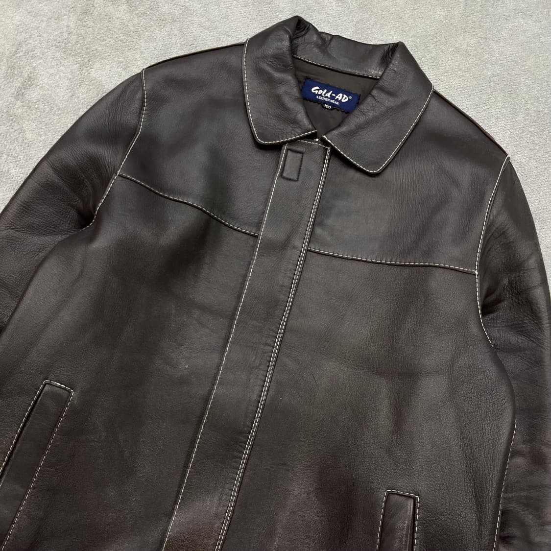 100 Gold-AD 양가죽 레더 자켓 상품이미지2