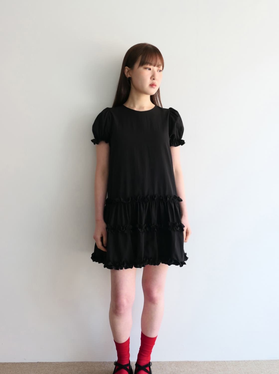 피타 에이 프릴 미니 원피스(블랙) 상품이미지2
