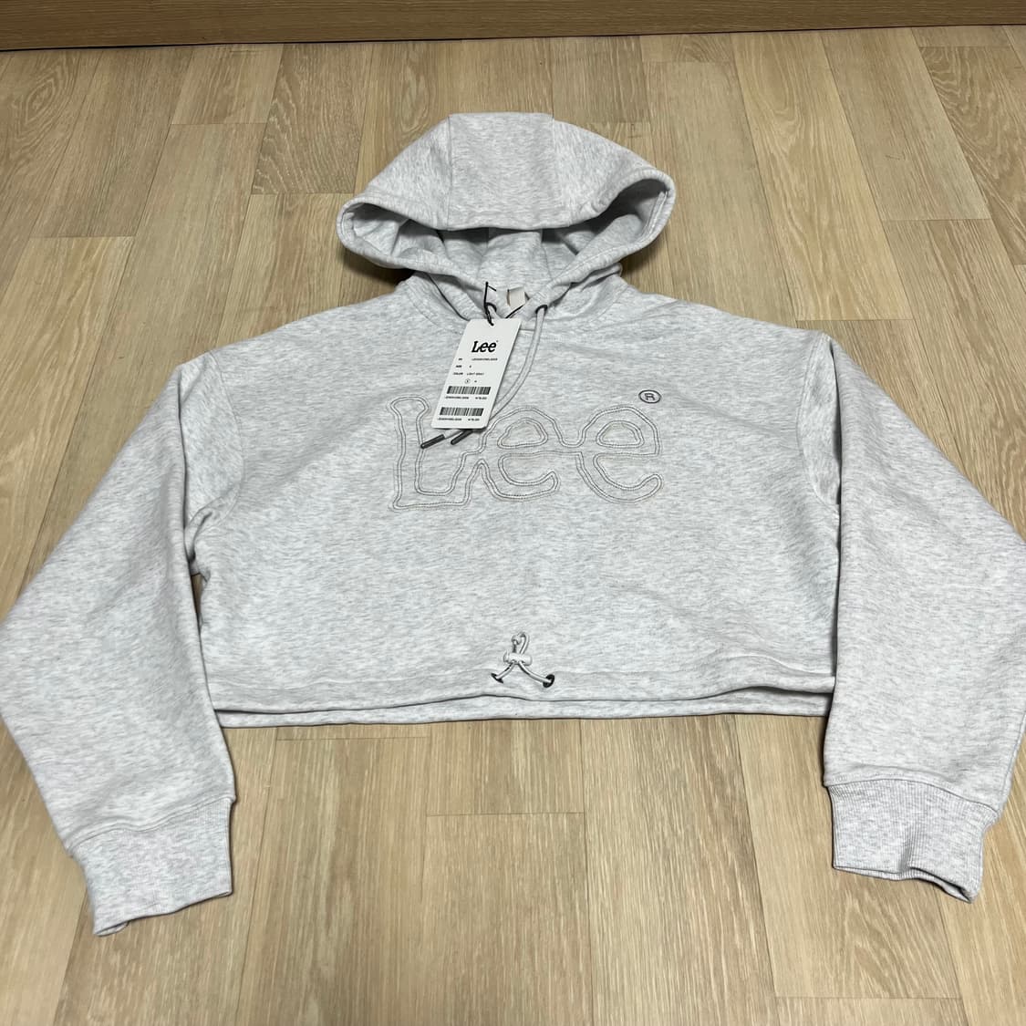 (S) 새상품 리 LEE 부클 빅 트위치 로고 니트 & 우먼 크롭 후드티 상품이미지7