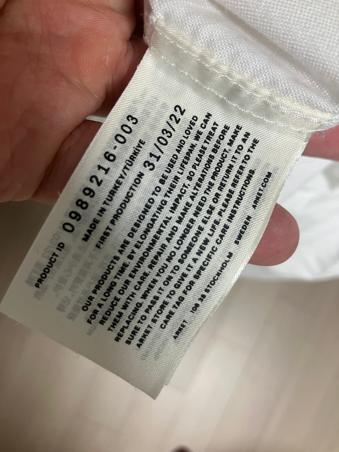 (54/XL) 아르켓 화이트 셔츠 arket 상품이미지4