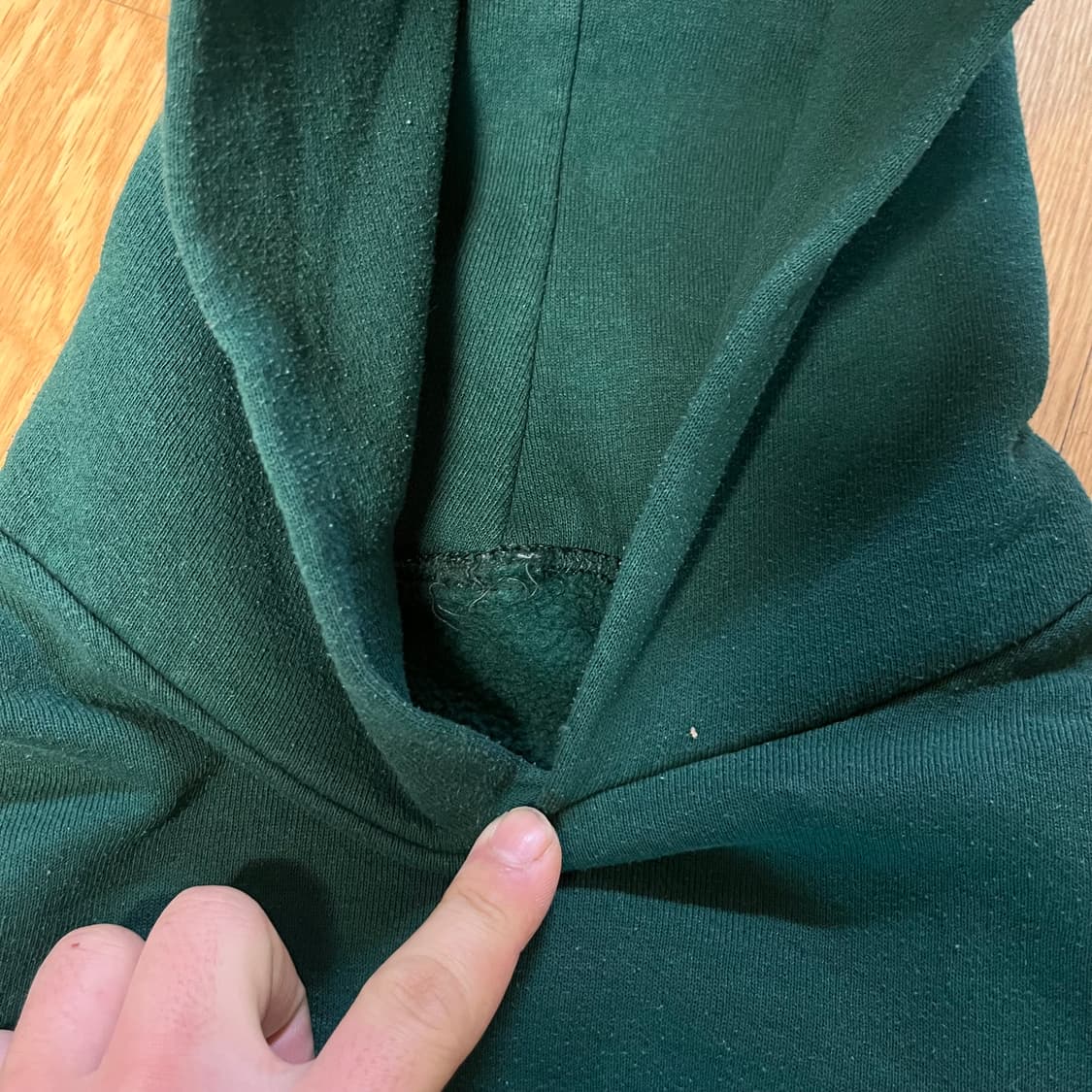 [L] 00s 빈티지 러셀 후드 포레스트 그린 상품이미지2