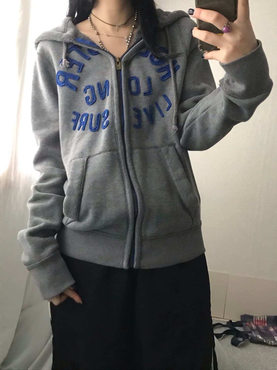 홀리스터 그레이 후드집업 상품이미지7