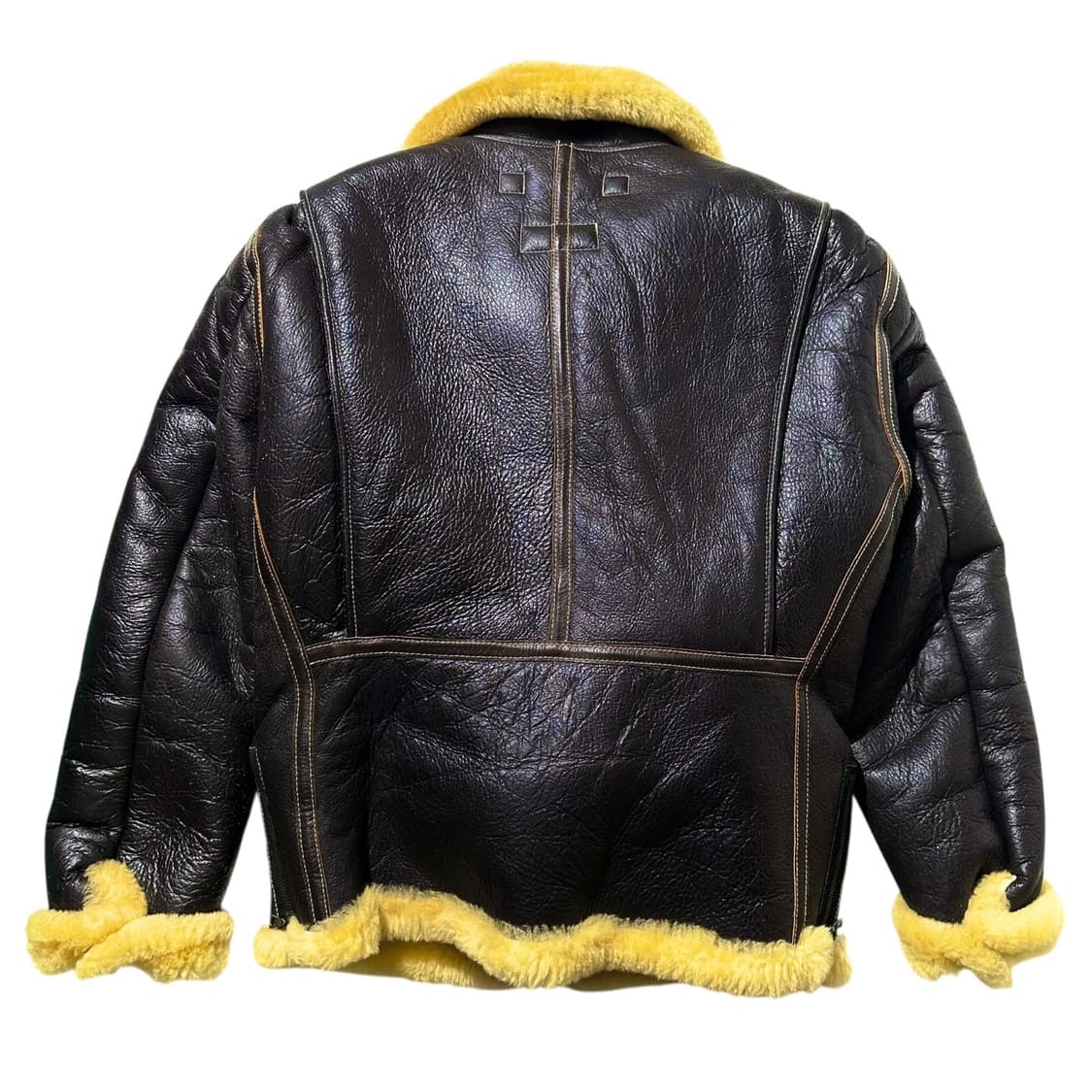 디아프바인 B-3 시어링 홀스하이드 무통 무스탕 봄버 자켓 상품이미지3