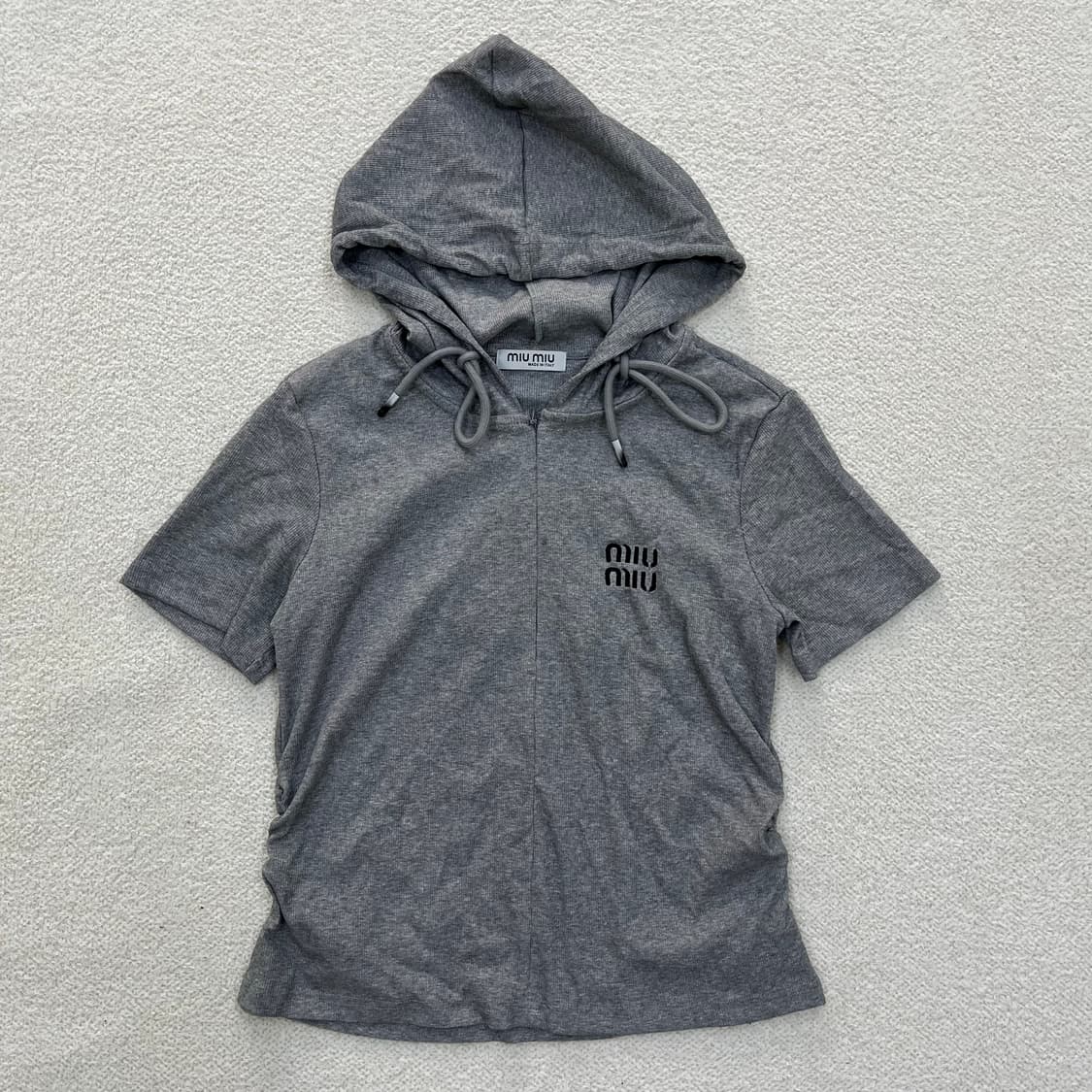 실측확인 고급 여성 반팔 니트 집업 0312M1 상품이미지1