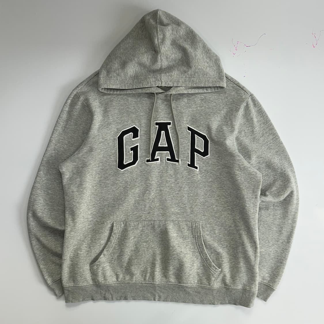 Gap 갭 블랙 로고 그레이 후드티 상품이미지3