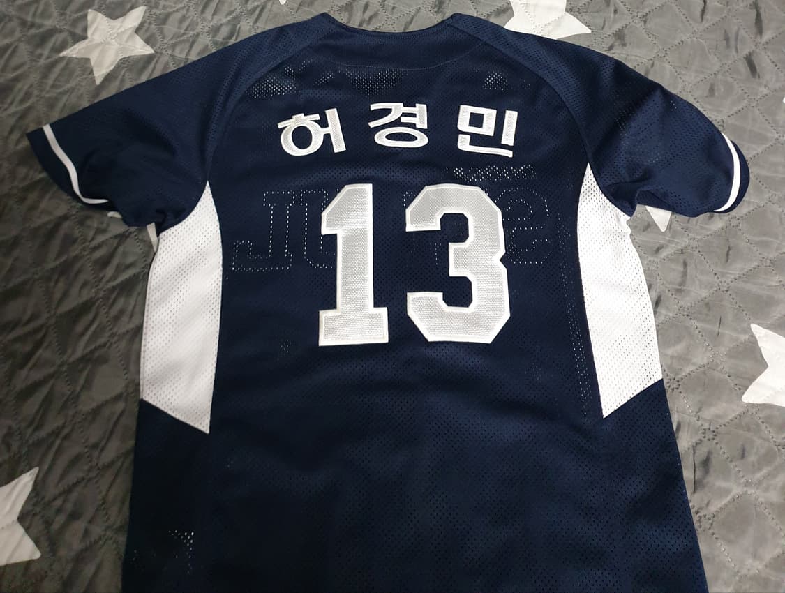 두산베어스 서울 어깨 와펜 허경민 져지 유니폼 네이비 (M) 상품이미지4