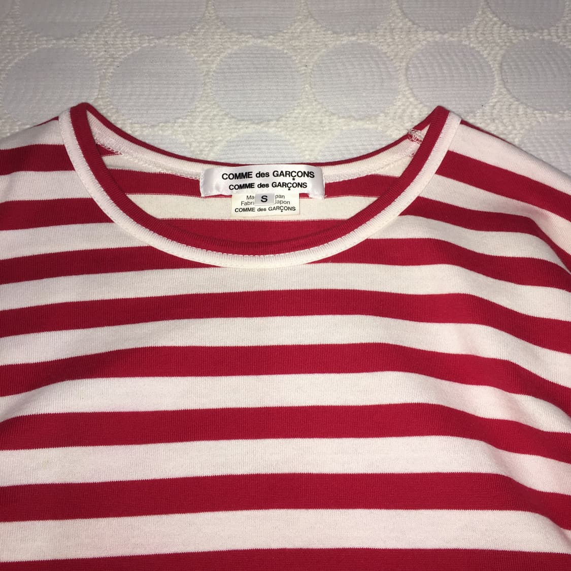 comme des garçons 레드 스트라이프 긴팔 상품이미지5