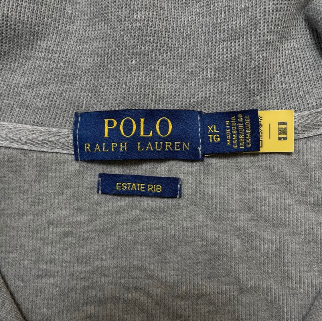 폴로 랄프로렌 그레이 에스테이트 립 하프집업 니트 XL 상품이미지3