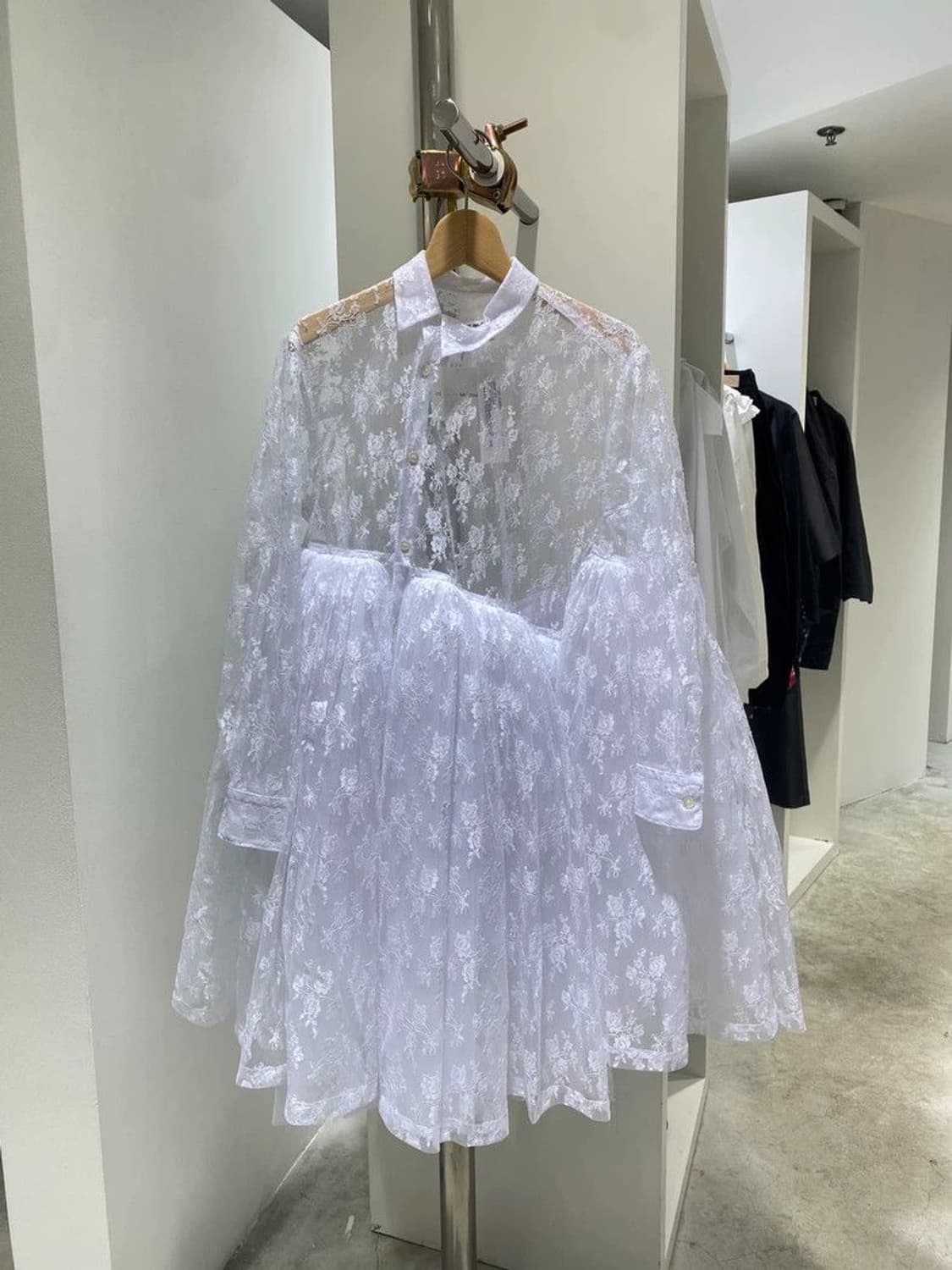 꼼데가르송 꼼데가르송 플라워 레이스 셔츠 상품이미지2