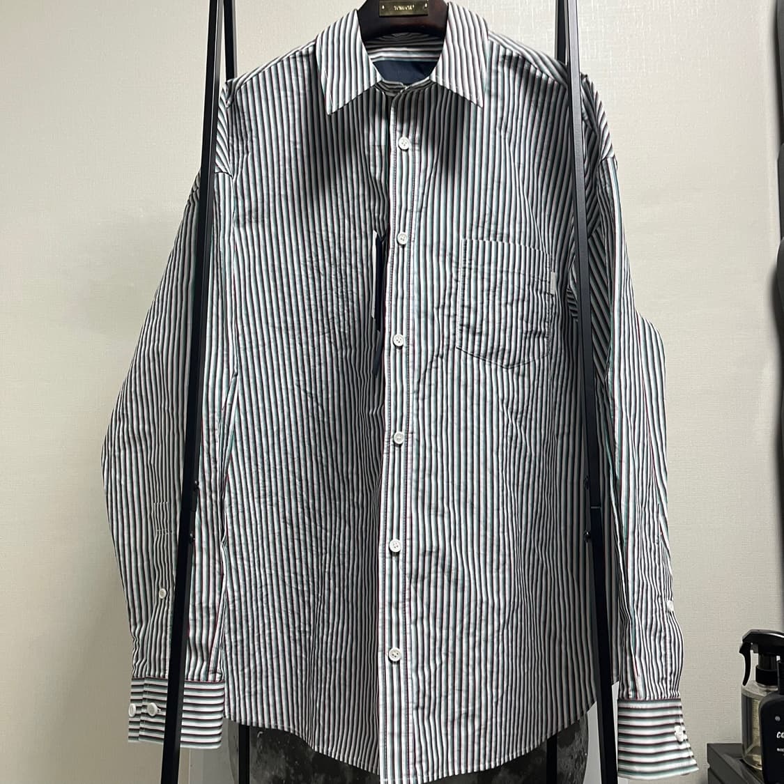 정품 46) Juun.J 준지 루즈핏 스트라이프 셔츠 상품이미지1