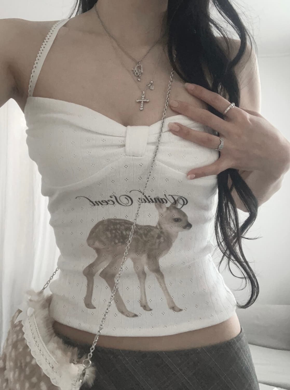 Angelnumber555 Vanilla fawn top 상품이미지1