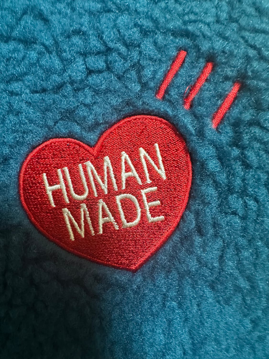 휴먼메이드 후리스 후드 집업 블루 상품이미지7