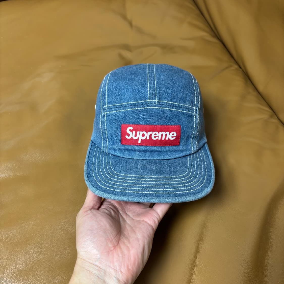 Supreme 슈프림 데님 캠프캡 모자 (Washed Denim) 상품이미지2