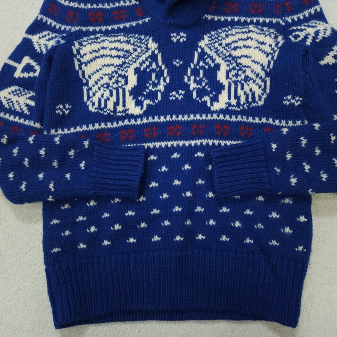 폴로 랄프 로렌 럭비 인디언 헤드 숄카라 니트 XS 상품이미지4