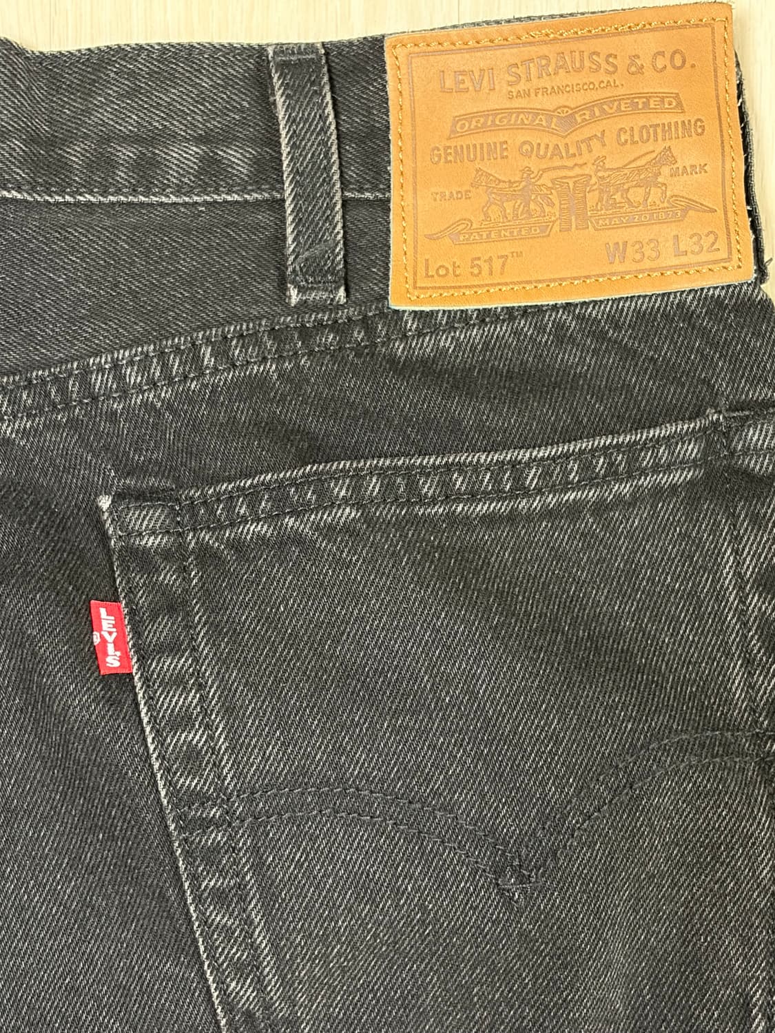 리바이스 517 블랙 프리미엄 33size 상품이미지3