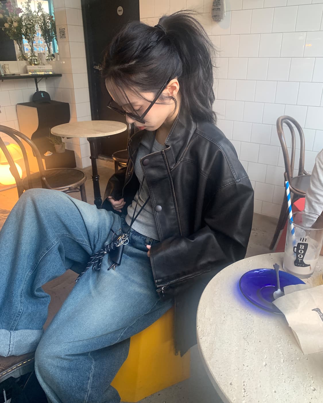 릿킴 레더 자켓 FORMER HALF LEATHER JACKET 상품이미지4